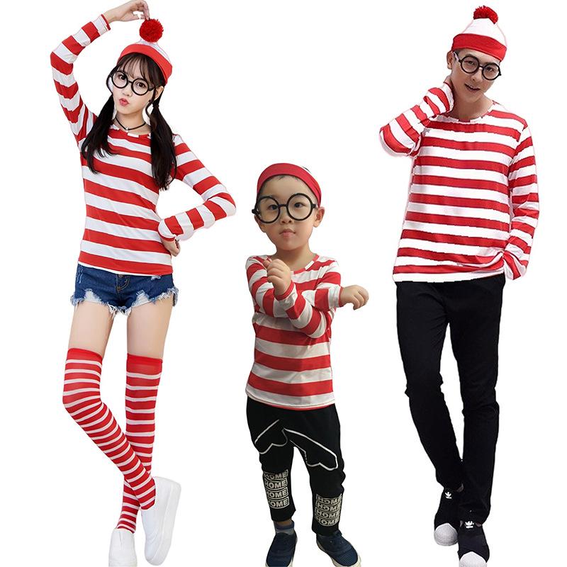 Clever Wally UK Anime Parent-Child Striped Costume for Men