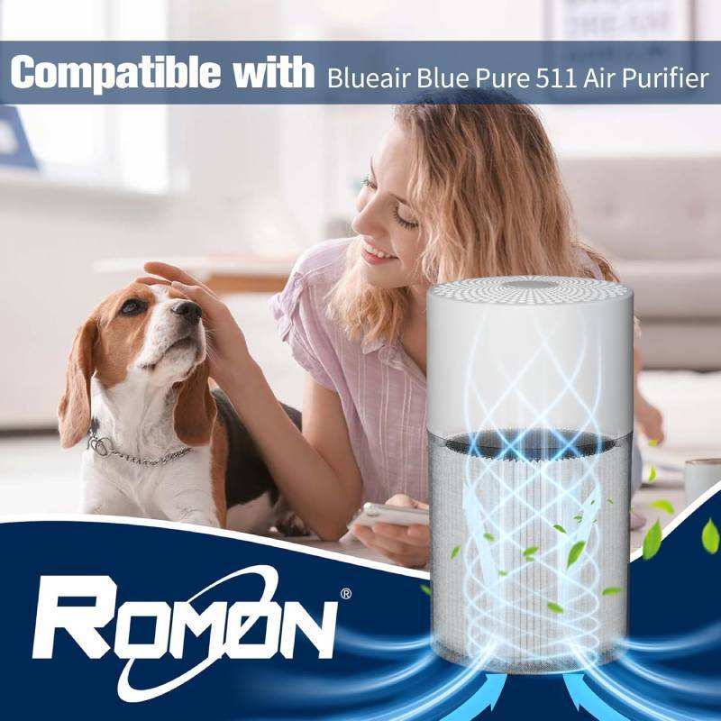 Фильтр для очистителя воздуха, совместимый с Blueair Blue Pure 511, HEPA-фильтр для формальдегида и дыма
