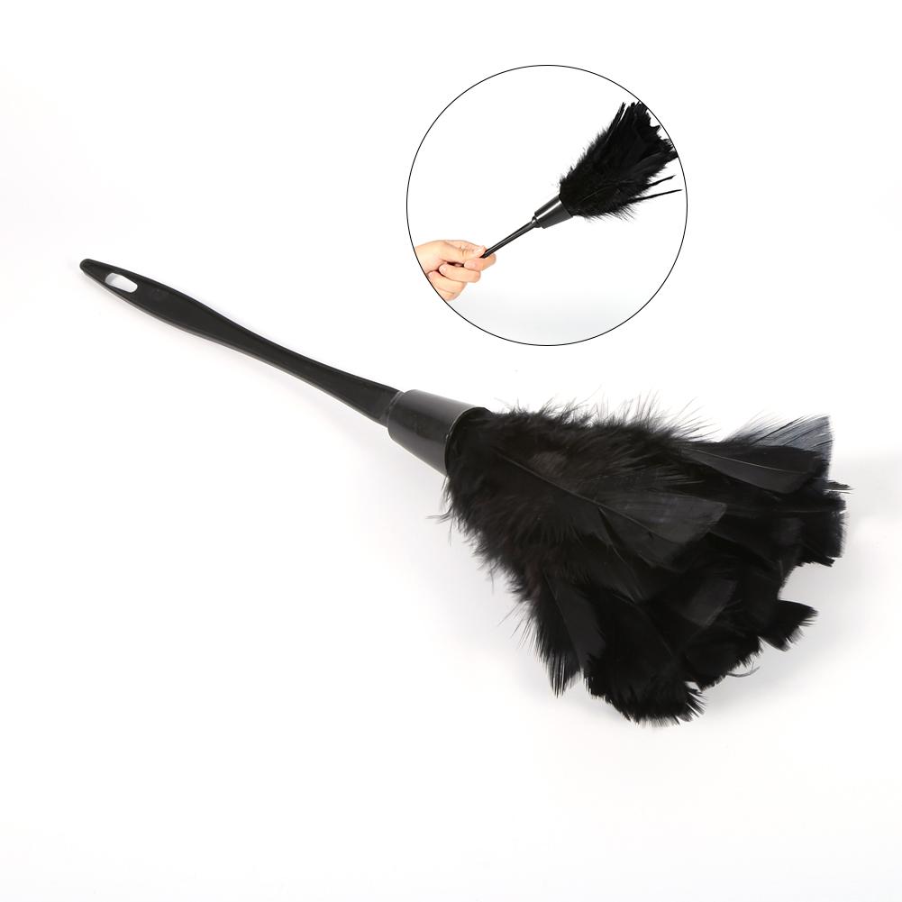 Soft Turkey   Duster Brush With Black Handle Home Furniture Car Cleaning Tools (Black)