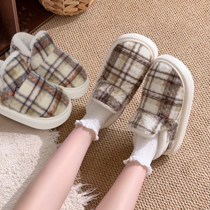 Женские зимние домашние тапочки, Модные повседневные парные, Простые элегантные универсальные тапочки-пулловеры для дома