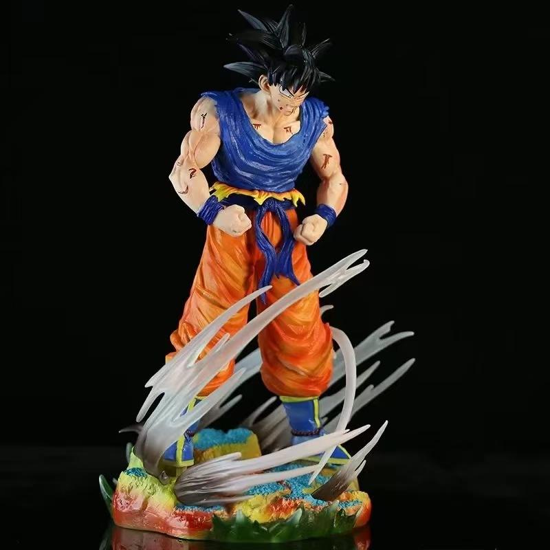 Аниме Dragon Ball GK Фигурка Гоку Поврежденная в бою Сцена Супер Сайян Двухголовая Статуя Модель ПВХ Коллекционная Кукла Игрушка Подарок