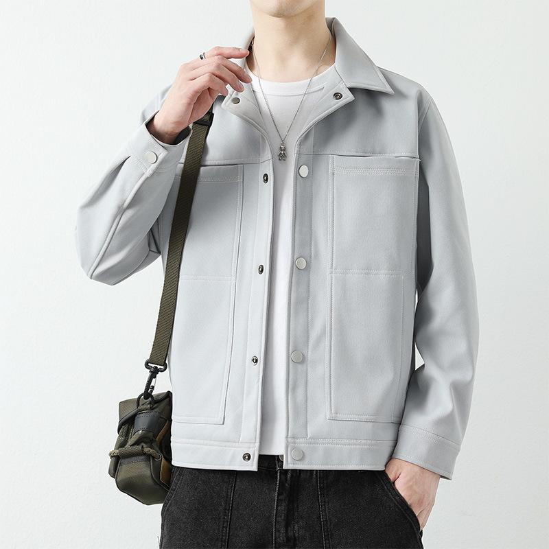 Весна и осень новый пиджак с лацканами мужская свободная рабочая одежда осень и зима слегка расклешенная верхняя одежда