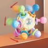 Baby Toys 0 12 Months Rotating Rattle Ball Grasping Activity Baby Development Toy Silicone Rattles Baby Sensory Toys for Babies