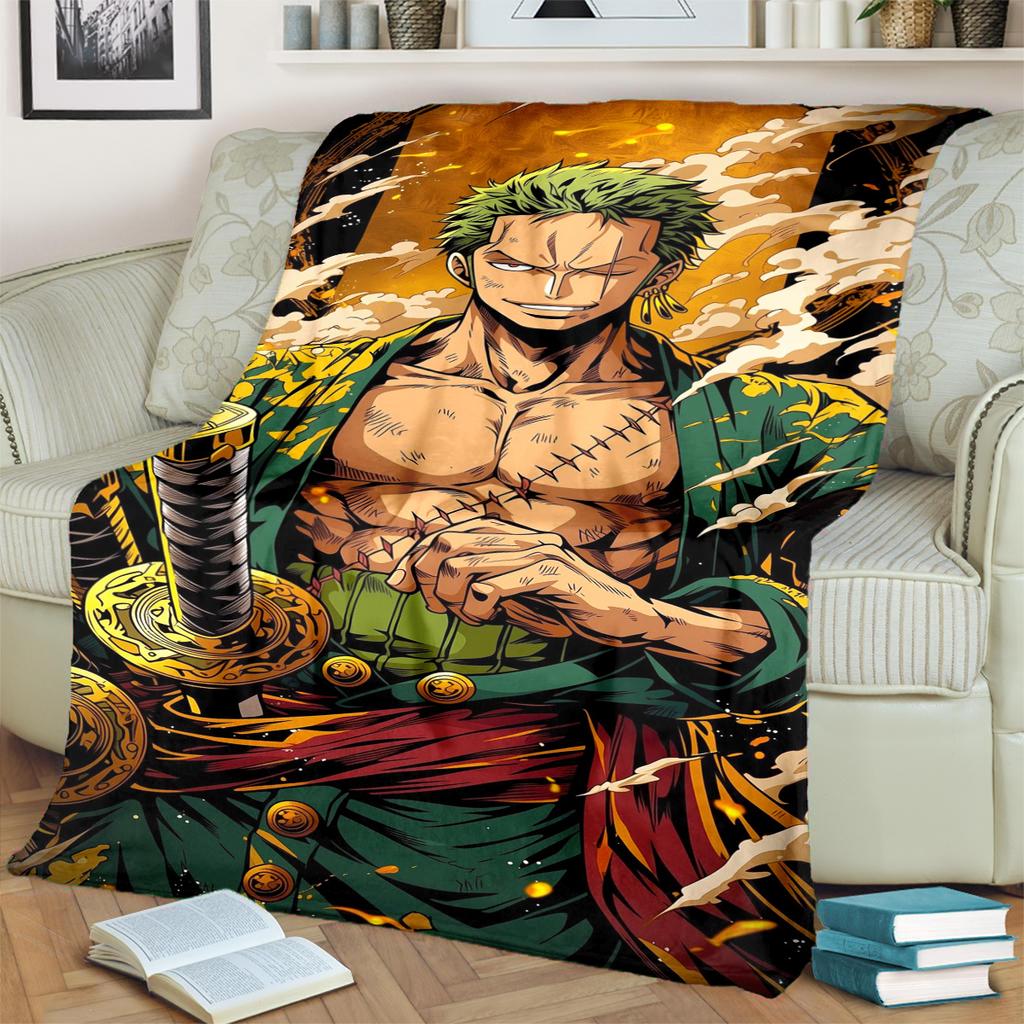 "ONE PIECE" Theme Flannel Blanket Soft Warm for Bedroom, Sofa, Bed, Chair, Picnic, Travel and Home