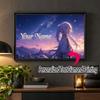 Frieren Beyond Journey's End Custom Name Text 5D Diamond Painting Kit DIY Full Drill Diamond Art Decoration