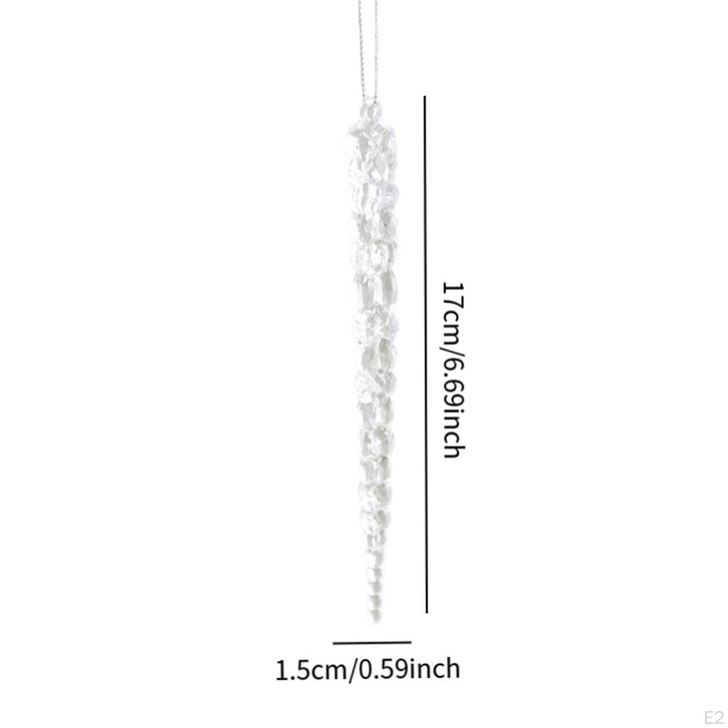 Сосулька Рождественский подвесной орнамент Рождественская елка Декор Прозрачное украшение для фестиваля