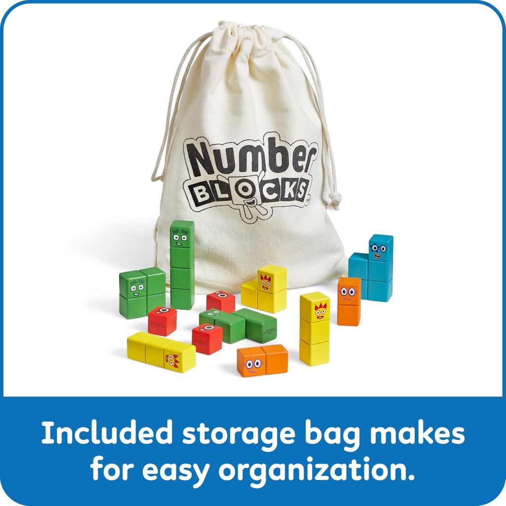 Numberblocks Wooden Block Activity Number Educational Authentic Set, Play, Toy, 96932,