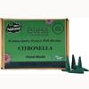 BLESS INTERNATIONAL Citronella 100%-натуральные-благовония-конусы ручной работы-обработанные вручную-органические-без-химии-для-очищения-релаксации-позитивности