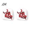 Soft Polyester Seat Cushion 2Pcs Christmas Car Headrest Covers, Elastic Holiday Printed Head Rest Cover, Vehicle Interior Styling Funny Auto