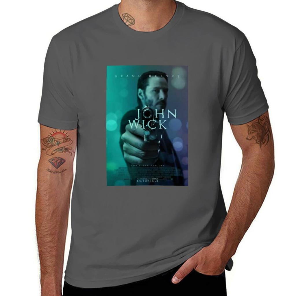 John Wick Action Movie Po Tshirt Stylish Graphic Short Sleeve Top