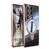 Магнитный кольцевой держатель Чехол с покрытием Для Samsung Galaxy S26 Ultra S25 Edge S24 FE Plus Роскошный Защита камеры Прозрачная задняя часть Ударопрочный Мягкий силиконовый чехол