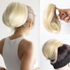 Comb Style Drawstring Inner Button Ponytail Short Style Inner Button Ponytail Synthetic Micro Curled Ponytail Wig Suitable for Daily Gatherings
