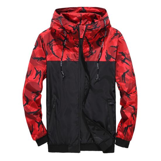 Autumn Coat Camouflage Windproof Waterproof Cardigan Hooded Men Sweatshirt for Work