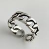 925 Sterling Silver Rings for Women Couple Minimalist Handmade Simple Retro Chain Ring Fine Jewelry Gift Prevent Allergy