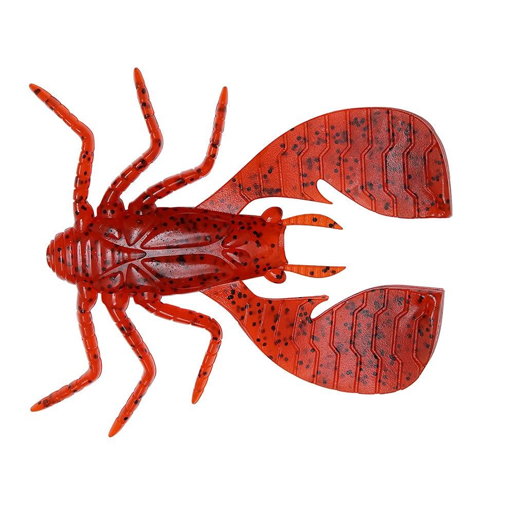 [Megabass] Fuwabug 3.8 Inch Soft Bait Solid Red, 4 pcs