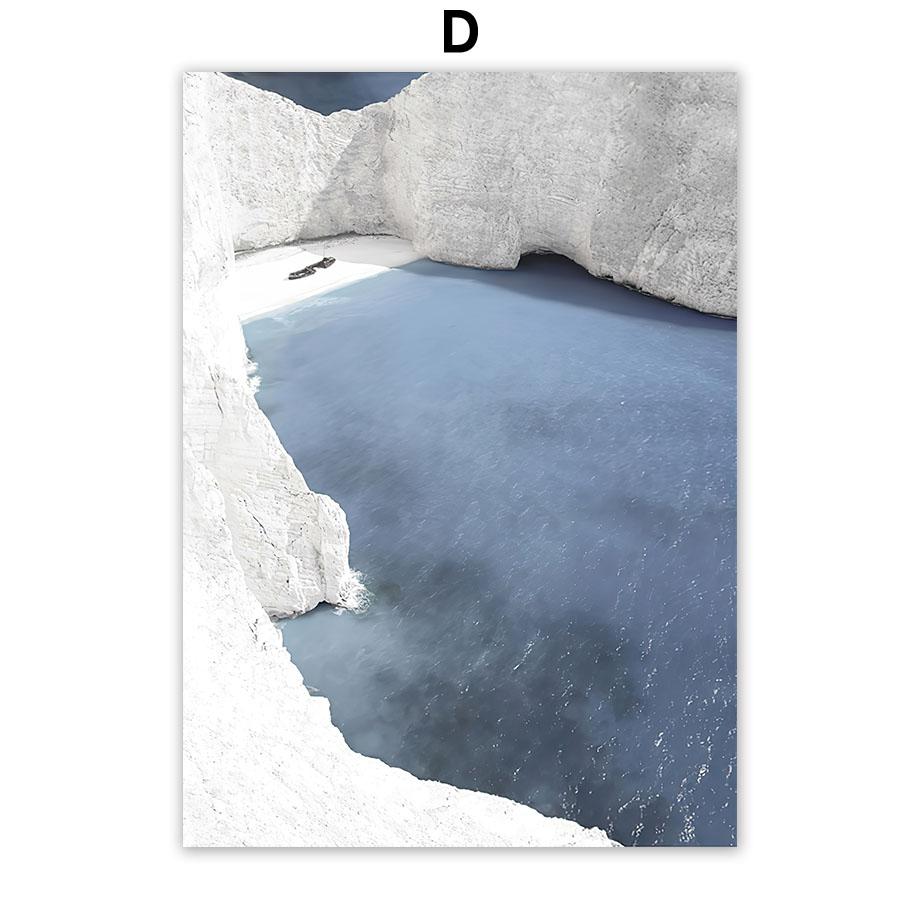 Santorini Aegean Sea Morocco Door Flower Wall Art Canvas Nordic Posters And Prints Wall Pictures For Living Room Dec
