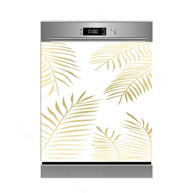 3D бамбуковая текущая вода, свеча, камень, посудомоечная машина, холодильник, морозильная наклейка, детская художественная крышка двери холодильника, обои, кухонный декор