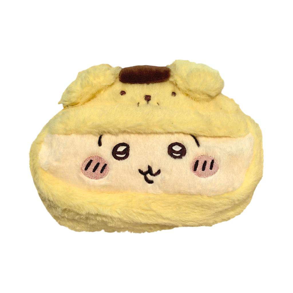 Cute anime pencil plush pencil case, large capacity storage bag