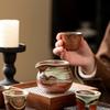 Firewood glaze antique fair cup handmade coarse pottery tea sea tea ware ceramic household male cup uniform teacup kung fu tea set