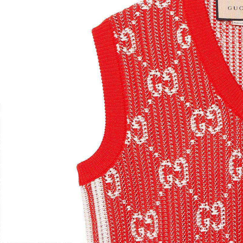 Gucci Вязаный жилет с жаккардовым узором Gg 752543XKDF86367