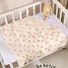 Cartoon Print Double Layer Crinkle Muslin Baby Swaddle Blanket