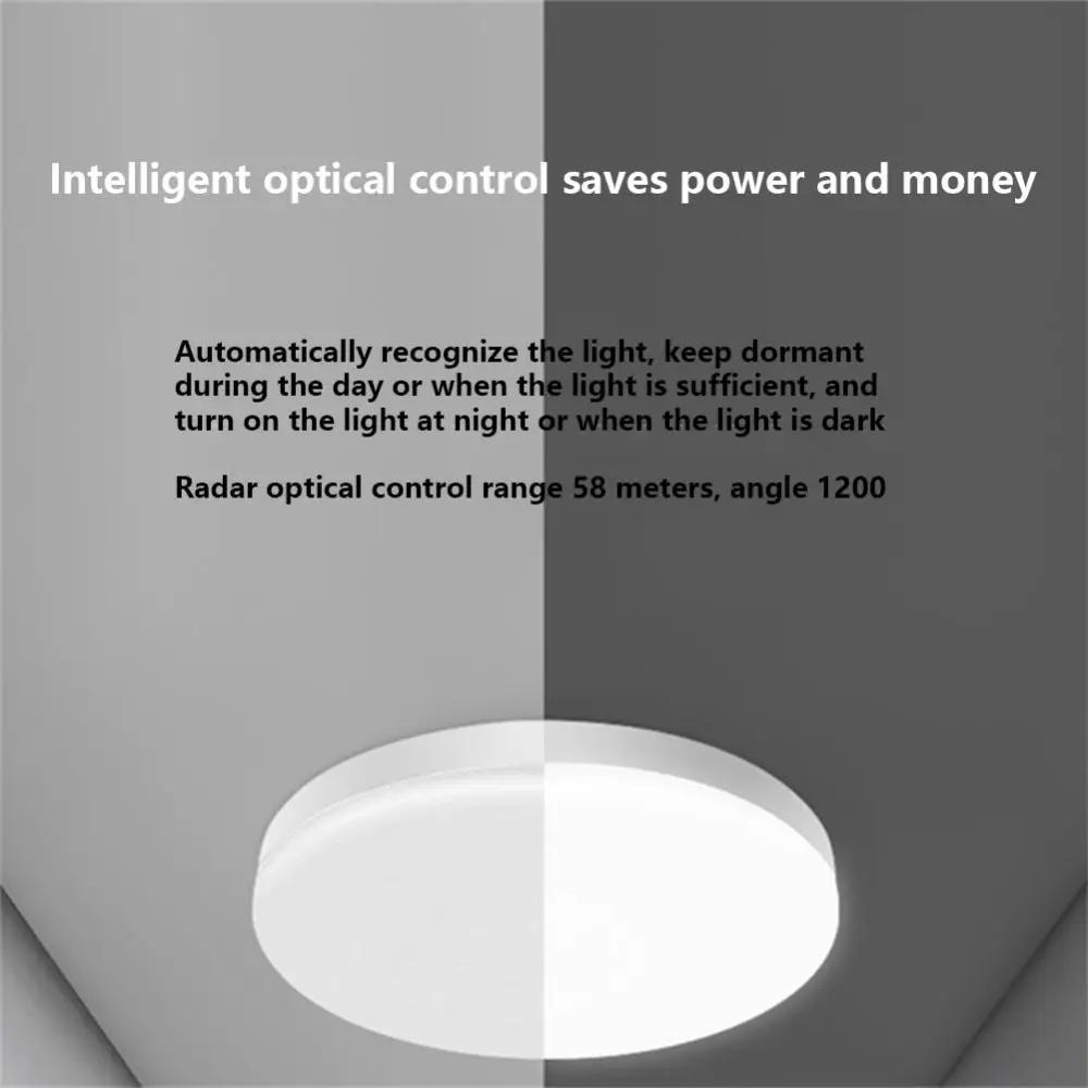 Ультратонкий бытовой потолочный светильник с голосовым управлением AC220V 12W 18W с инфракрасным/радарным датчиком движения, свет для лестницы/балкона