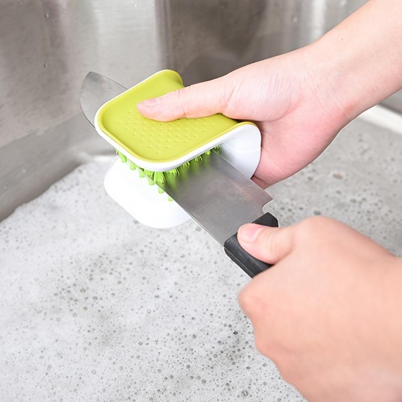 U-образная двухсторонняя щетка для ножей, щетка для чистки палочек для еды, щеточная щетка для чистки ножей и вилок, щетка для чистки посуды