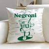 beverage theme Negroni Cocktail Cushion Cover Soft & Easy-Wash Pillow Case – Versatile for Couch, Bed, Travel and Office