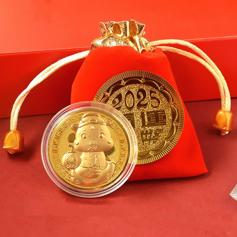 Золотая монета «2025 год Змеи» Памятные монеты Коллекционные памятные монеты с китайским зодиаком