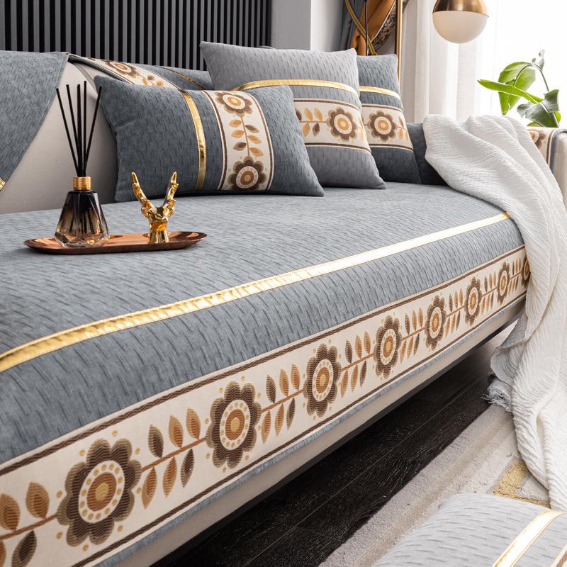 Диванная подушка, универсальная для всех сезонов, кожаная ткань, нескользящая, легкий чехол в роскошном стиле, универсальный чехол для подушки, утолщенный