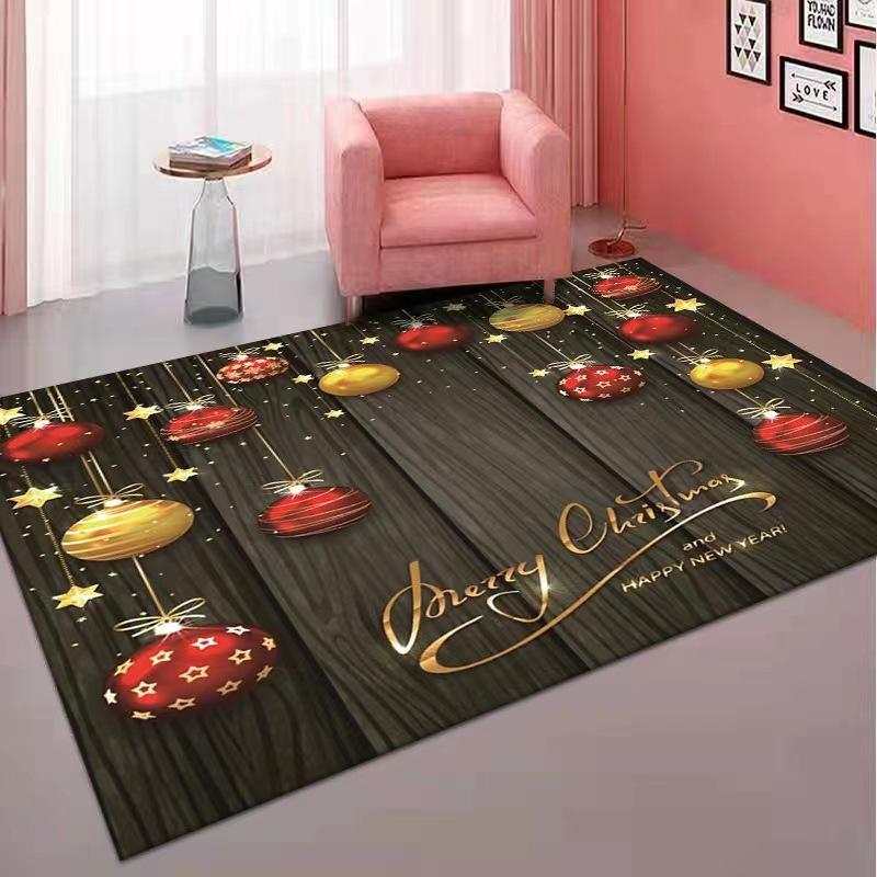 Водопоглощающий износостойкий рождественский коврик для двери, коврик для ванной комнаты, нескользящий рождественский декор