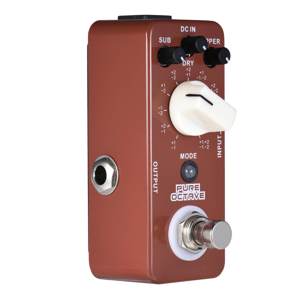 MOOER PURE OCTAVE Mini Octave Педаль эффектов для гитары, 11 октавных режимов, True Bypass, цельнометаллический корпус