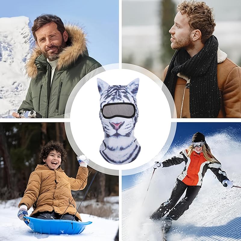 Маска Красной Шапочки для мужчин и женщин, смешная с ушками, милый 3D-узор, для активного отдыха, с животным принтом, для Хэллоуин-вечеринок