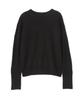 N Natural Beauty Jersey Crew Neck Black Basic Women's Wool-Blend Sweater,