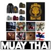 MMA Tiger Muay Thai Kick Boxing UFFC Jacket Sweatshirt Hoodies Zip Men Women Kid Unisex Long Sleeve Print Sport Gym Fitness Workout