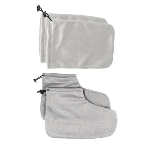 1 комплект парафиновых перчаток, ботиночек, регулируемых по высоте, переносных, для ванны с воском, варежки, зимние, термальные, для спа, варежки для ног из парафина