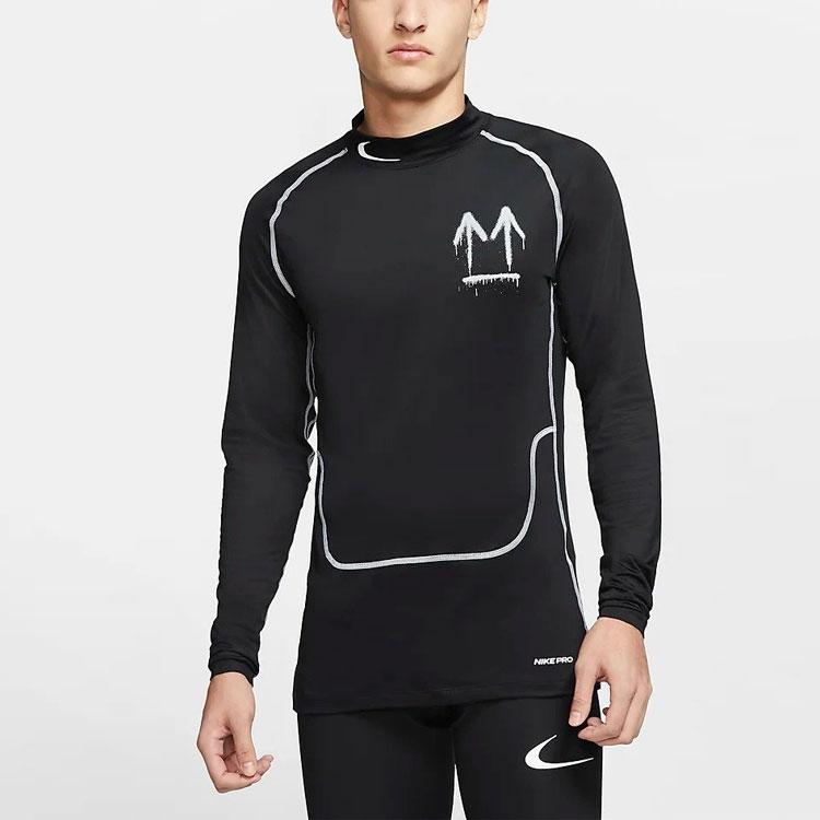 Nike Футболка с длинными рукавами X Off-White Pro, черные мужские топы CN5528-010