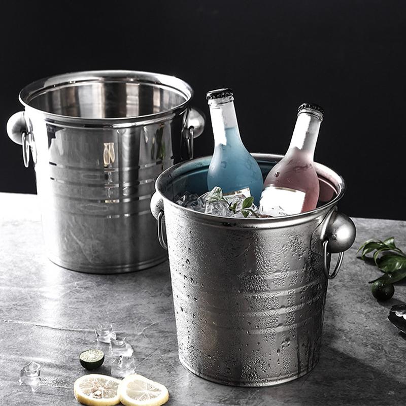 Ведро для охлаждения вина и пива из нержавеющей стали, ведро для шампанского, вина, пива, льдогенератор для KTV-бара, кухонная утварь для вечеринок, аксессуары для бара