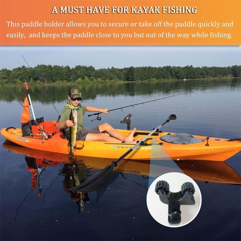2x Summer Canoe Paddle Holder Track Mount Accessories Kayak Oar Holder Compatible for Fast Holding Paddle Fishing Gears