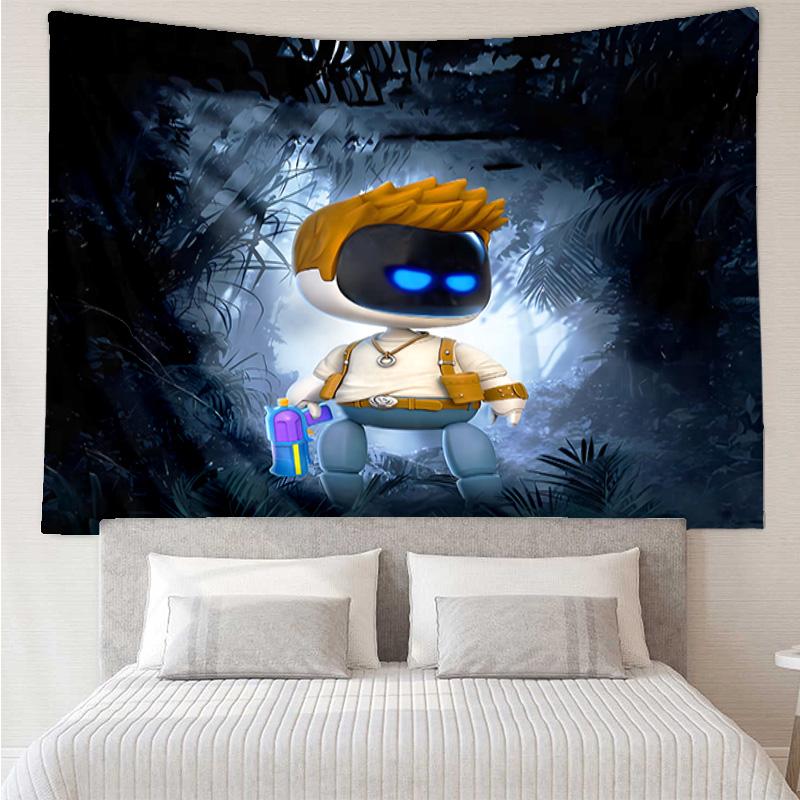 Astro Bot2 Tapestry for Bedroom Aesthetic Classroom Tapestries Wall Hanging for Living Room Dorm Office,Ideal Creative Gift