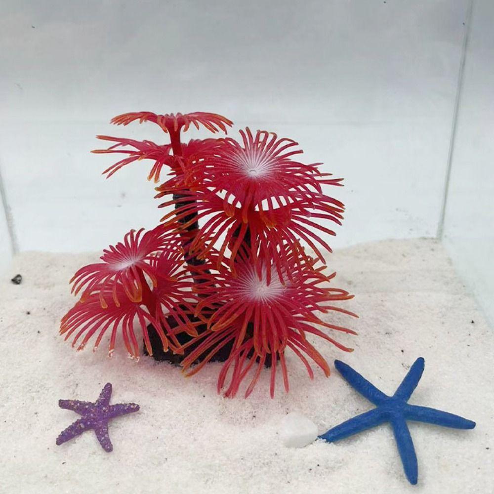 Имитация поддельных подводных кораллов Мягкая имитация силиконовых кораллов Аквариум с водой Трава Пейзаж