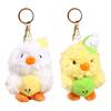 Бейсбольная утка брелок для ключей для пар плюшевая игрушка для сумок рюкзаков мягкая набивная игрушка брелок с металлическим зажимом милый подарок для детей взрослых