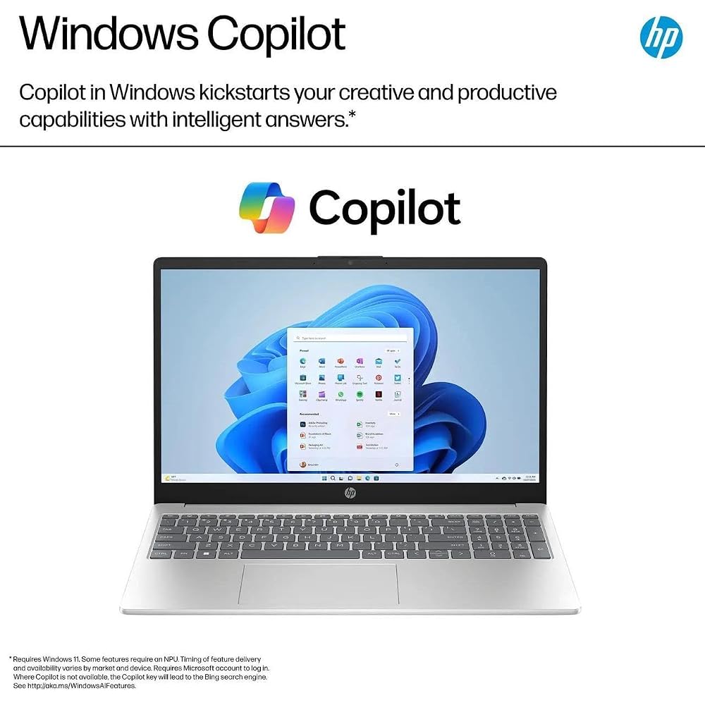 HP 15.6-inch HD Touchscreen Laptop | Intel Core i3-1215U (6 cores, 8 threads) | Intel UHD Graphics | Silver | 8GB RAM | 256GB SSD | Windows 11 S | Sty