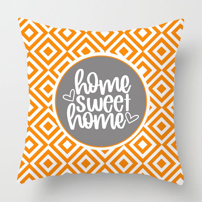 Скандинавская оранжевая милая домашняя наволочка для гостиной, украшения дивана, наволочка, автомобильная подушка, домашний декор