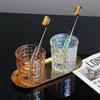 Стеклянный набор стаканов для полоскания рта Shangqi с плетеным узором и ослепительными цветами
