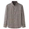 Men 'S Casual Loose All -Match Plaid Long -Sleeved Shirt Men