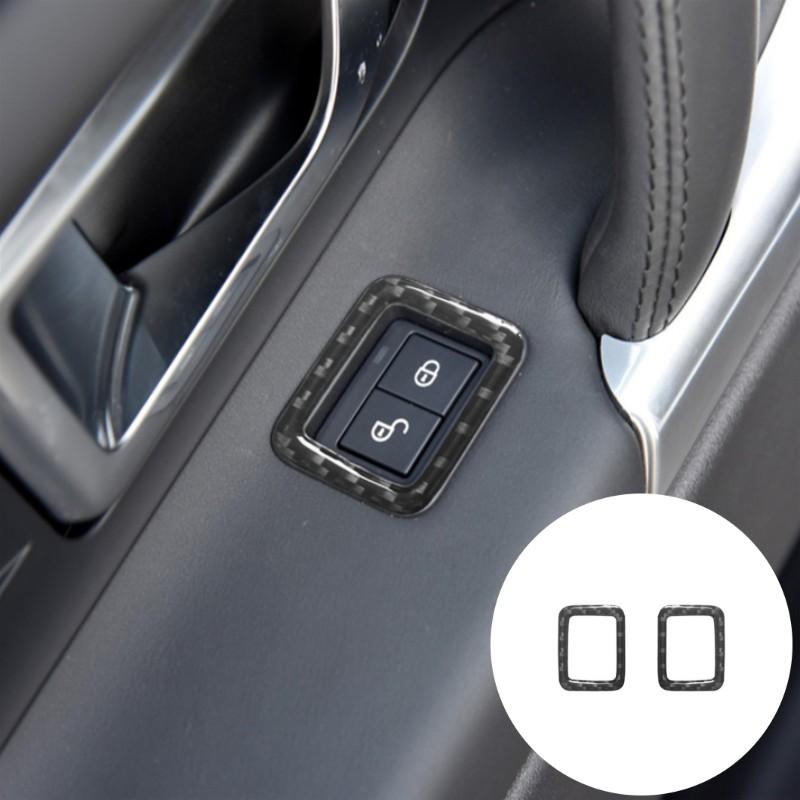 Car Air Conditioning Vent Armrest Cup Holder Stop Panel For Land Rover Discovery Sport 2015- Carbon Fiber Sticker