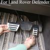 For Land Rover Defender 90 110 2020-2023 Stainless Steel No Drill Anti-slip Fuel Brake Steel Pads Pedals Cover Car Accessories