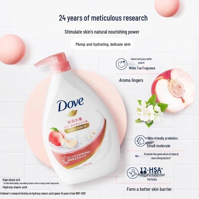DOVE Эластичный и нежный освежающий гель для душа