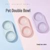 Double Cat Bowl - Macaron Candy Color Pet Feeding Bowl